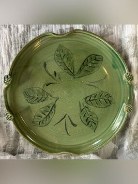 Studio Pottery Leaf Platter